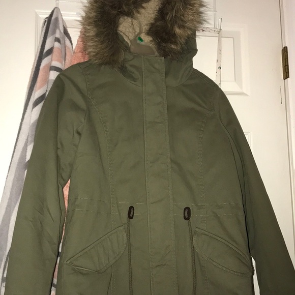 dark green winter jacket